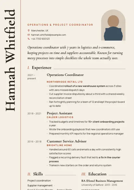 Atelier CV template preview