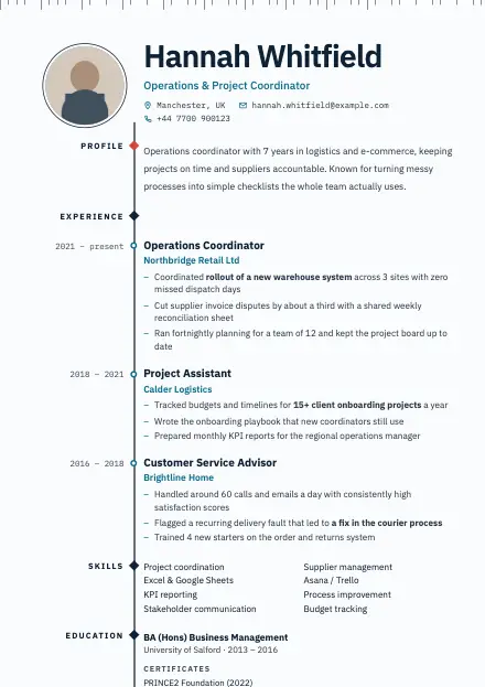 Harbor CV template preview