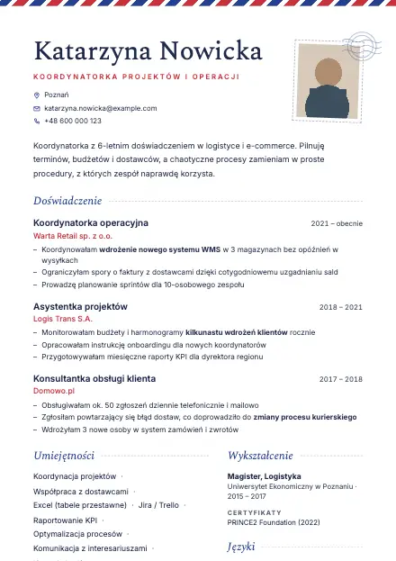 Podgląd wzoru CV Airmail
