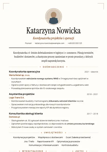 Podgląd wzoru CV Classic