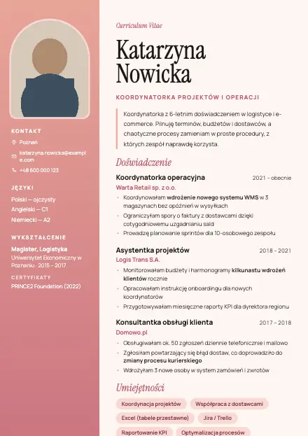 Podgląd wzoru CV Magazine