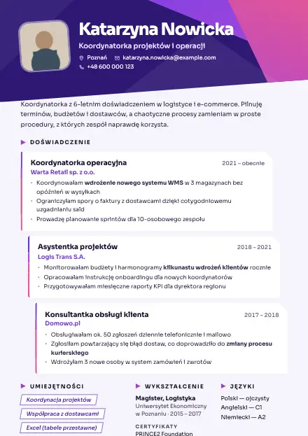 Podgląd wzoru CV Prism